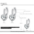 Heart Zircon Women Wedding Huggie Earring (CER0151-B)